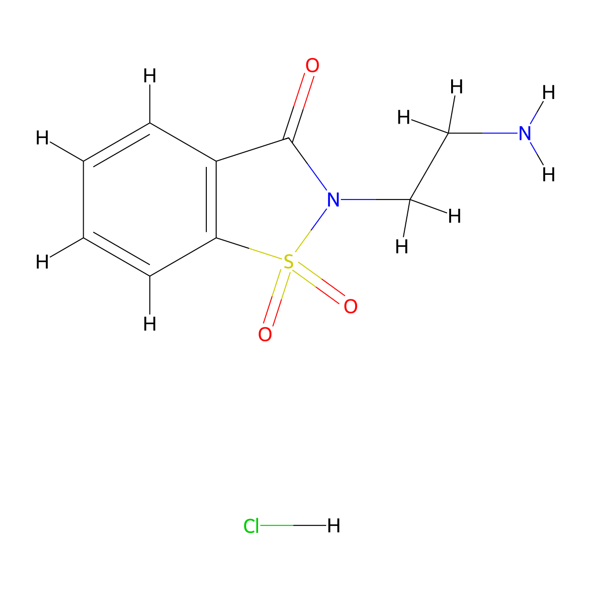 2-(2-Aminoethyl)-2,3-dihydro-1lambda6,2-benzothiazole-1,1,3-trione hydrochloride molecular structure, CAS 68287-34-3