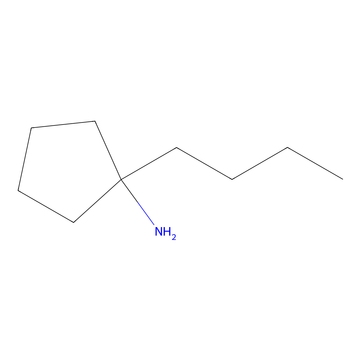 1-Butylcyclopentan-1-amine molecular structure, CAS 68288-41-5