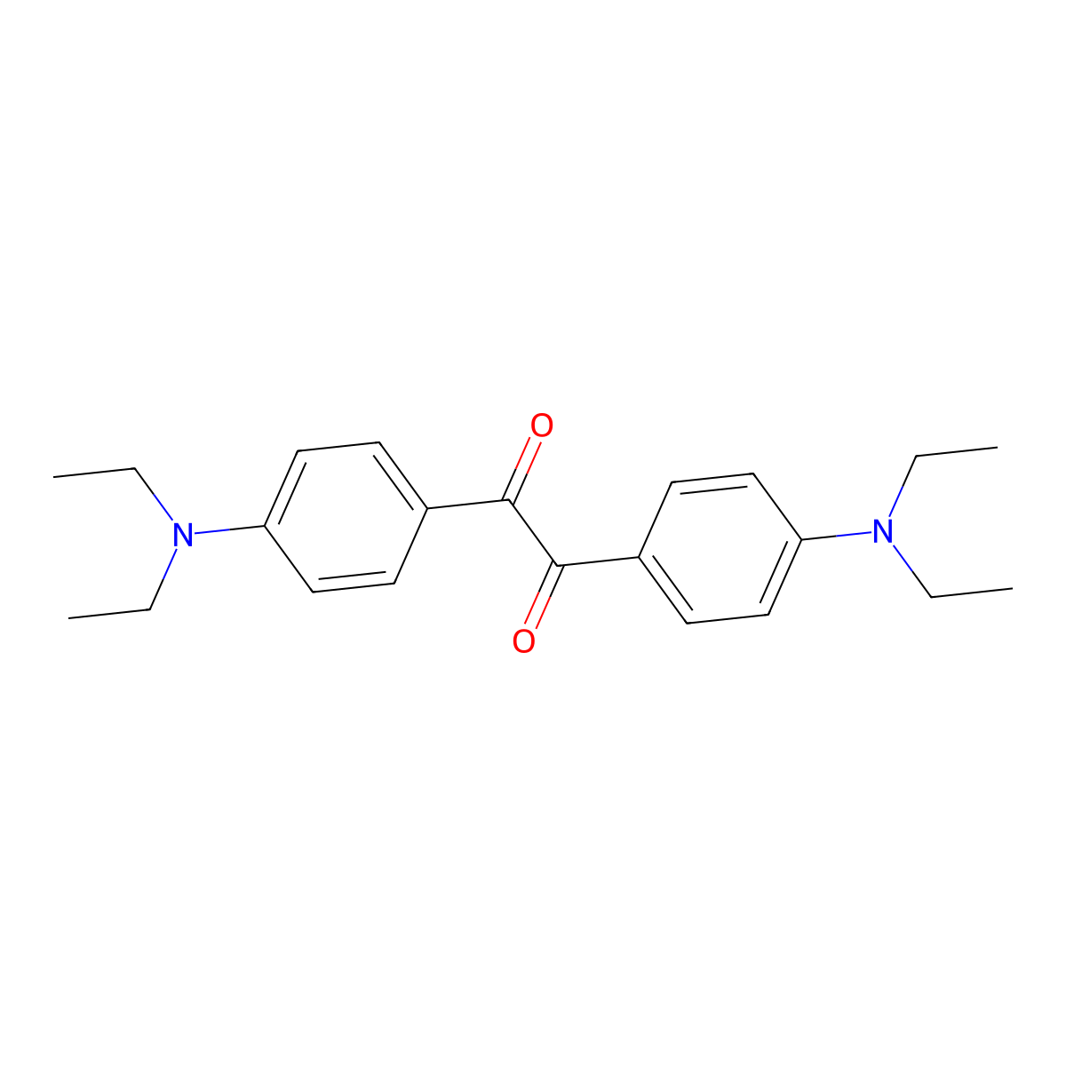 Ethanedione, bis[4-(diethylamino)phenyl]- molecular structure, CAS 68289-19-0