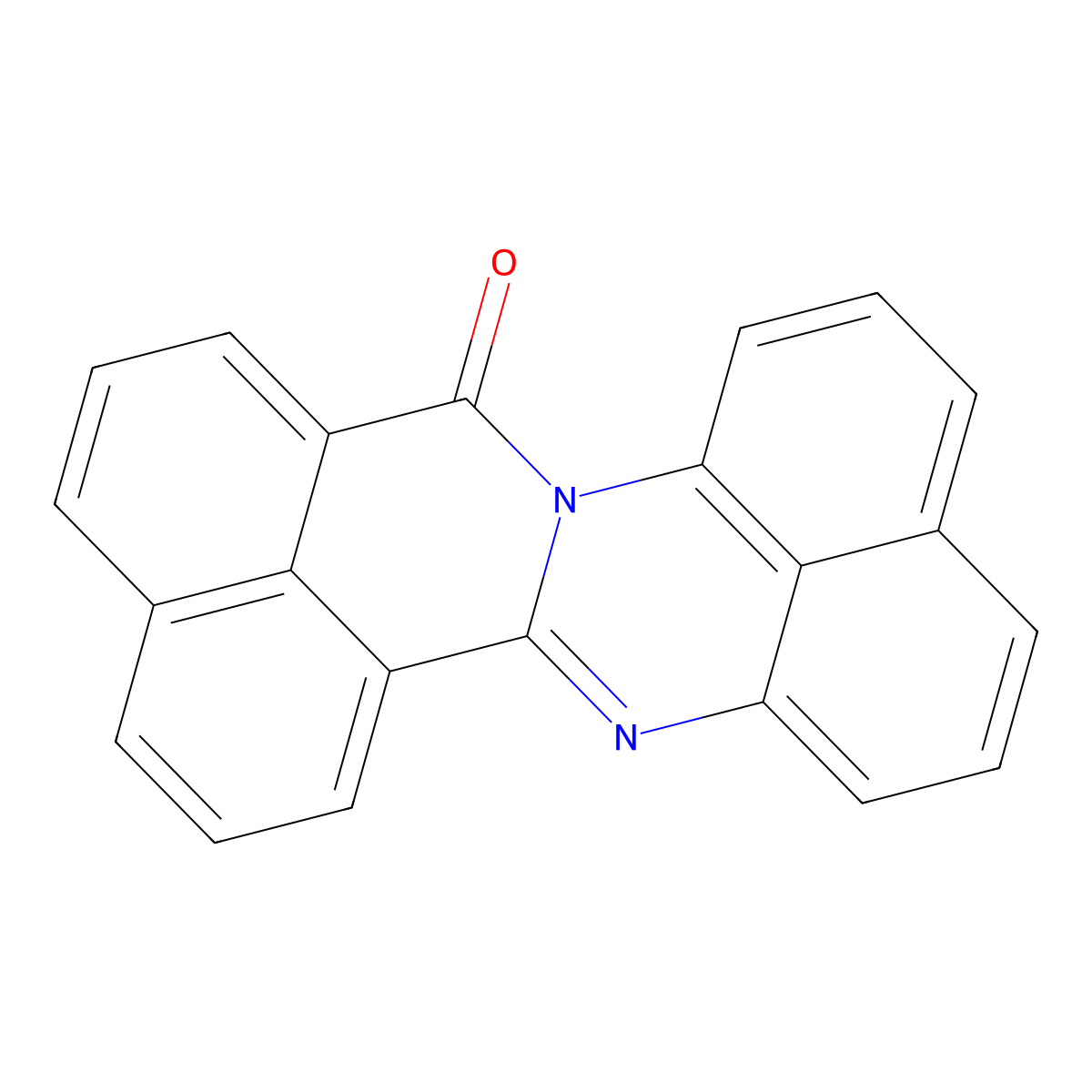 14H-benz[4,5]isoquino[2,1-a]perimidin-14-one molecular structure, CAS 6829-22-7