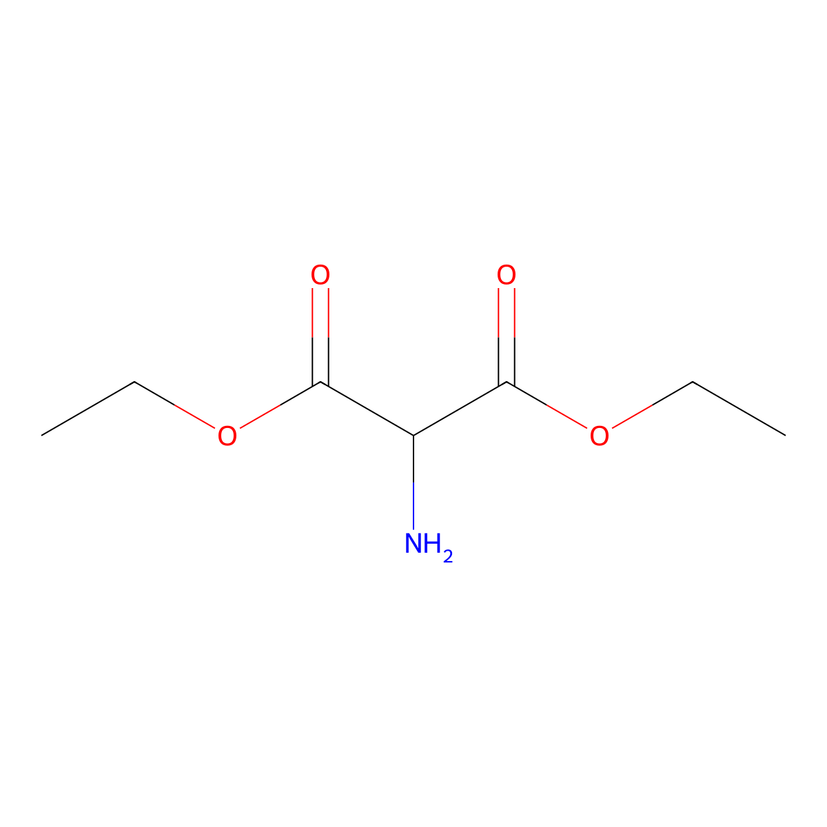 Propanedioic acid, 2-amino-, 1,3-diethyl ester molecular structure, CAS 6829-40-9