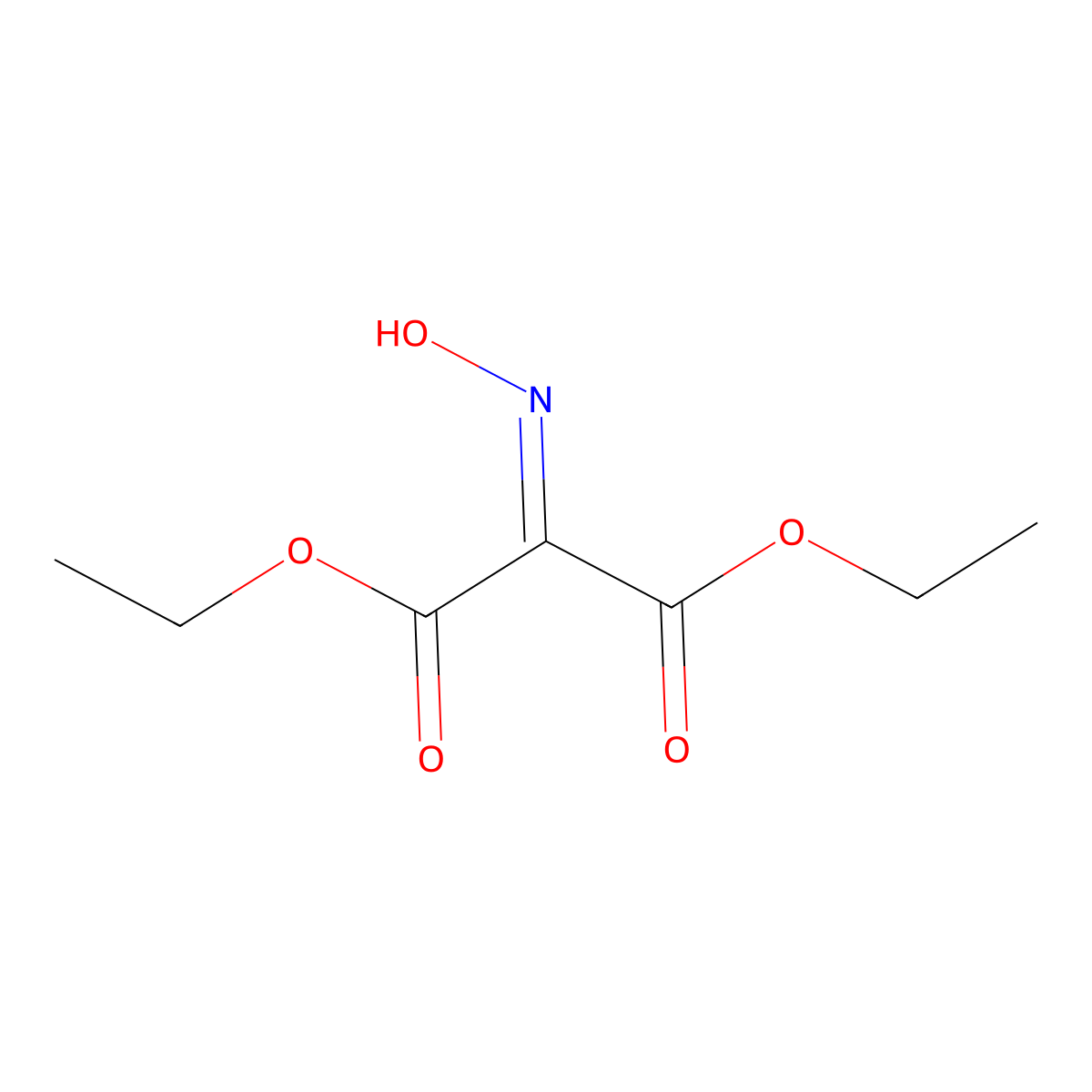 Diethyl (hydroxyimino)malonate molecular structure, CAS 6829-41-0