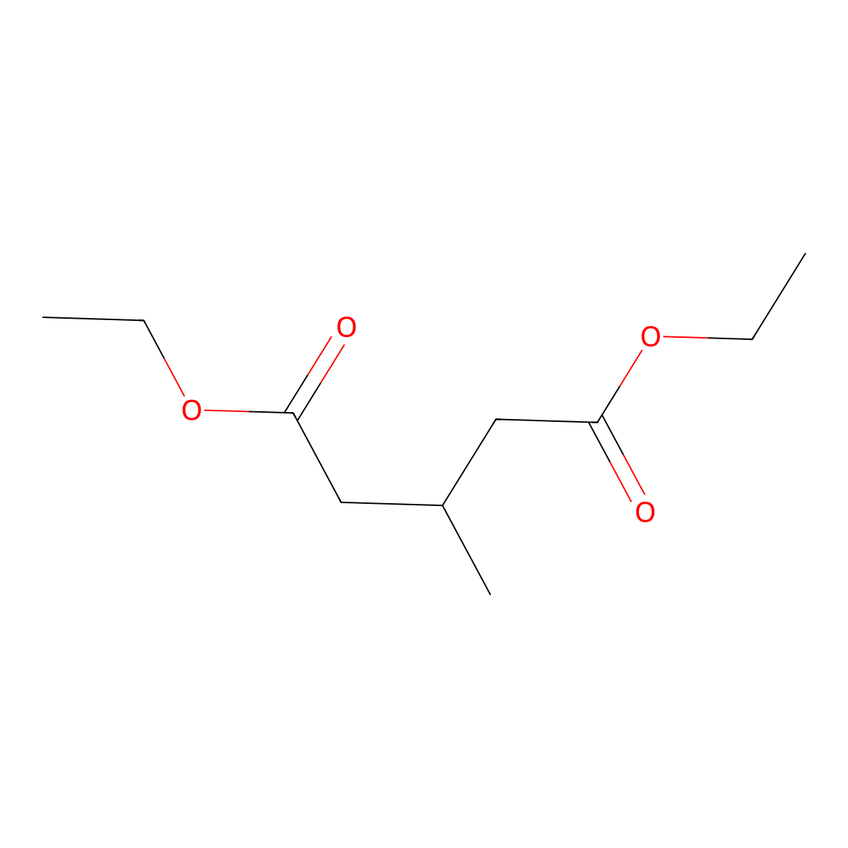 Pentanedioic acid, 3-methyl-, 1,5-diethyl ester molecular structure, CAS 6829-42-1