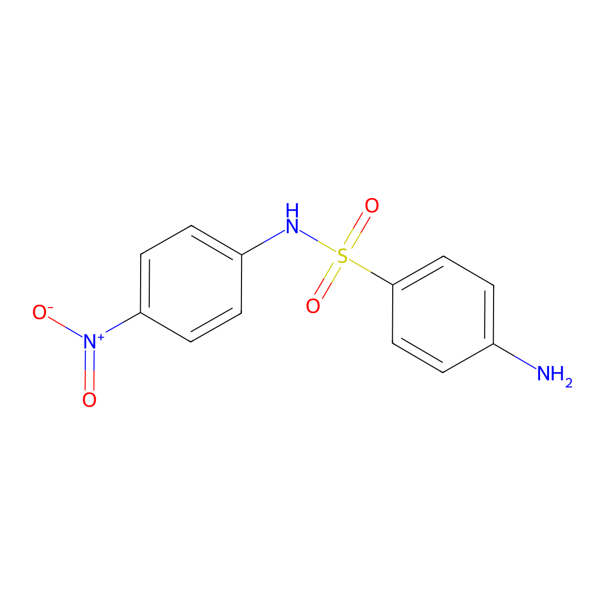 4-amino-N-(4-nitrophenyl)benzenesulfonamide molecular structure, CAS 6829-82-9