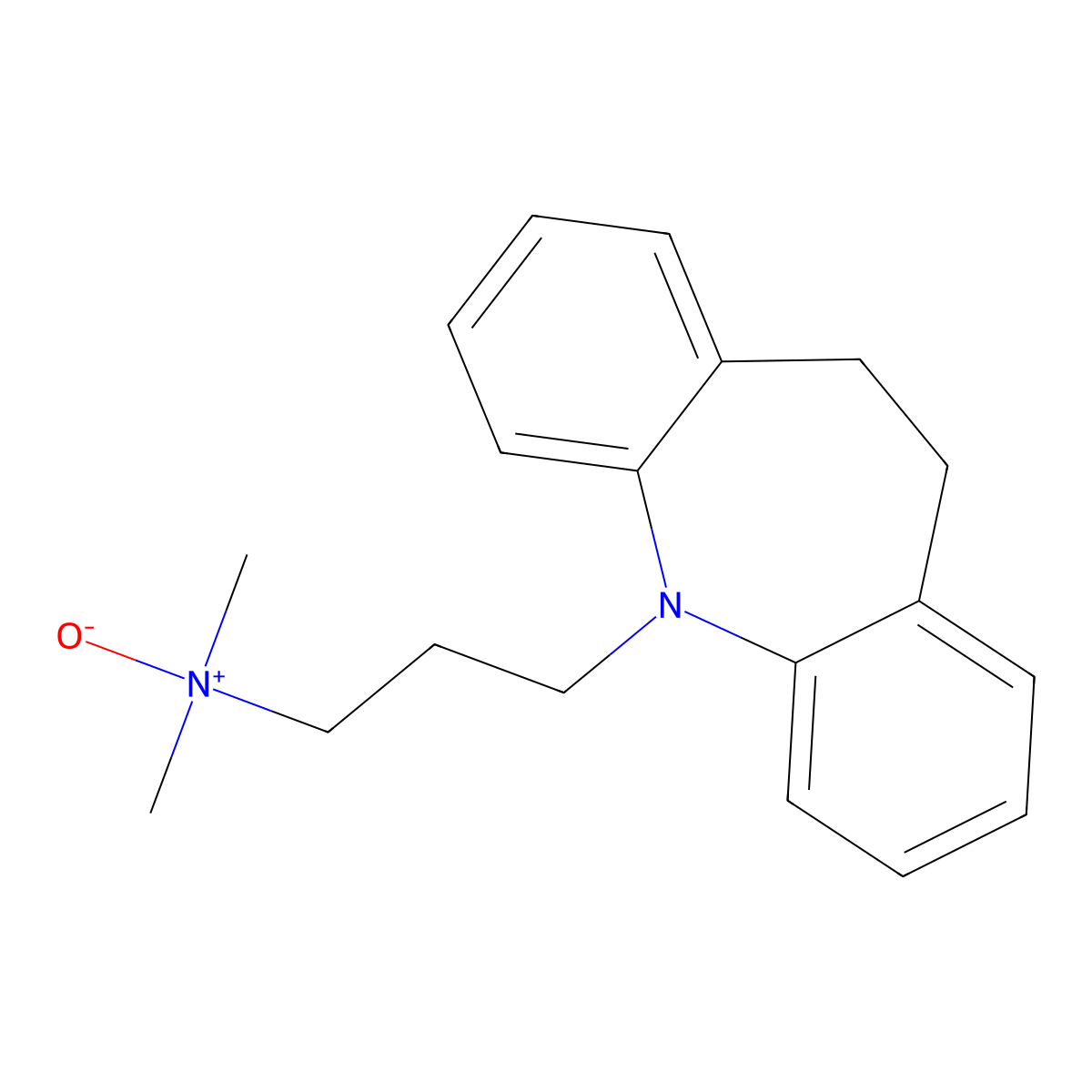 Imipramine N-oxide molecular structure, CAS 6829-98-7
