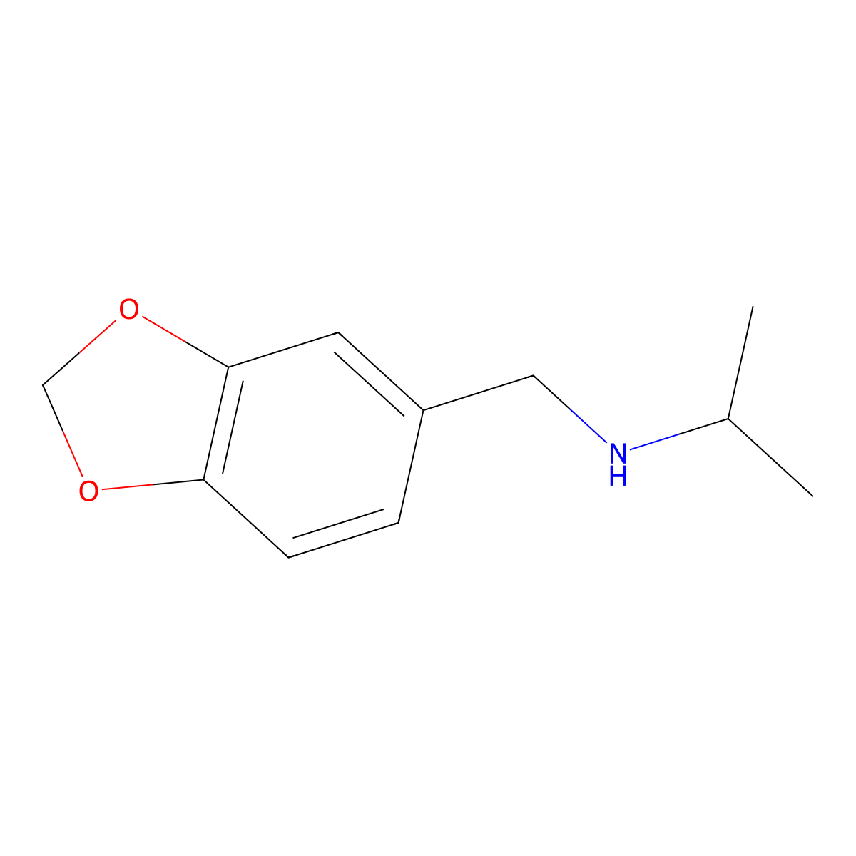 N-((2H-1,3-Benzodioxol-5-yl)methyl)propan-2-amine molecular structure, CAS 68291-92-9
