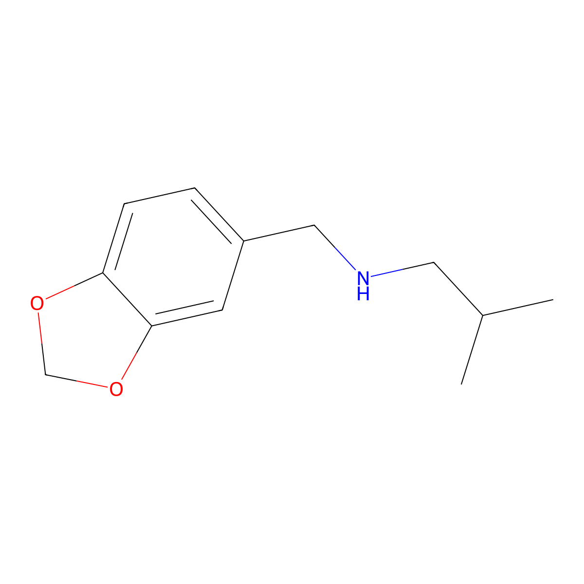 [(2H-1,3-benzodioxol-5-yl)methyl](2-methylpropyl)amine molecular structure, CAS 68291-95-2