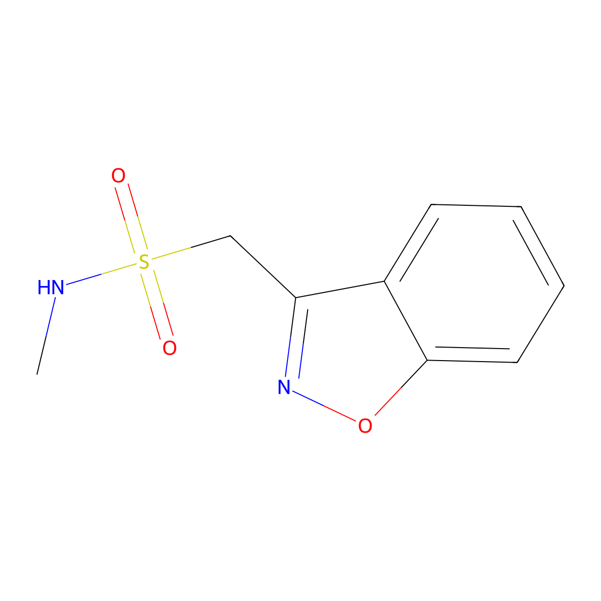 N-Methyl zonisamide molecular structure, CAS 68292-02-4