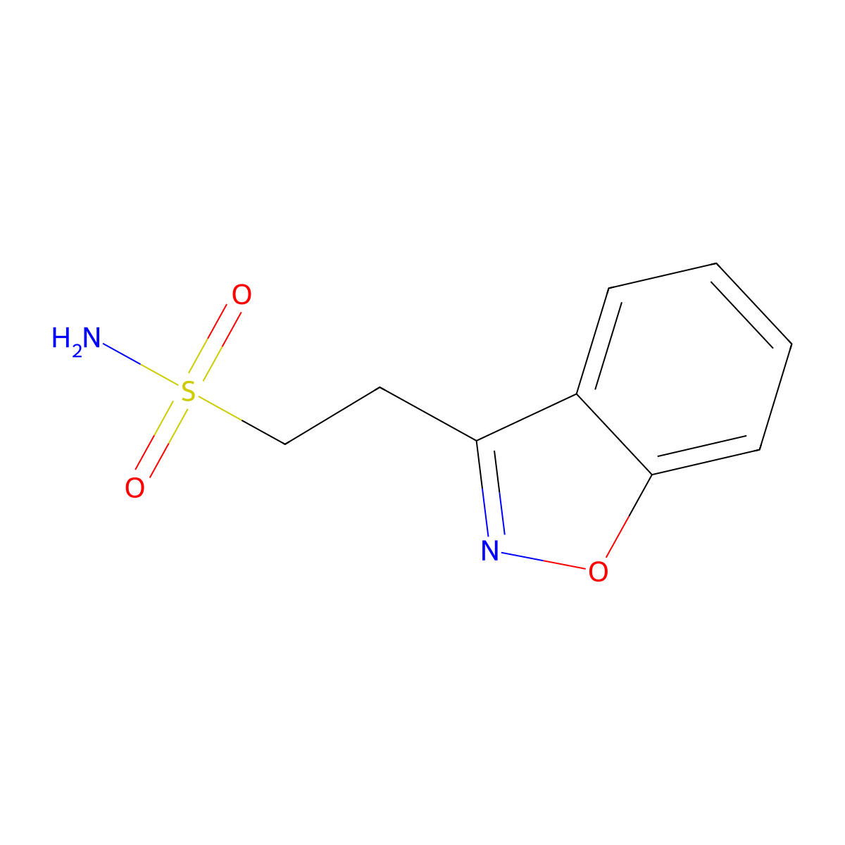 2-(1,2-Benzoxazol-3-yl)ethane-1-sulfonamide molecular structure, CAS 68292-23-9