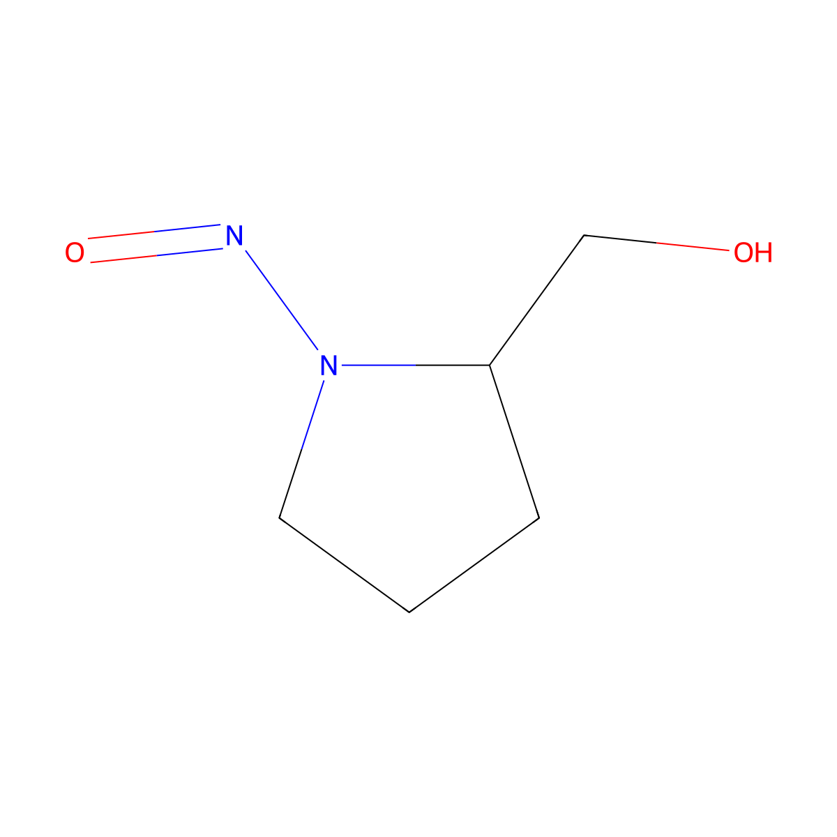 (1-Nitrosopyrrolidin-2-YL)methanol molecular structure, CAS 68292-94-4