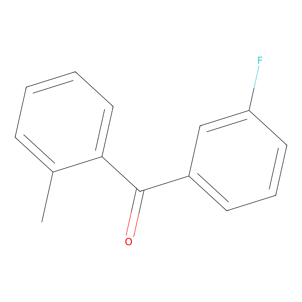 (3-Fluorophenyl)(2-methylphenyl)methanone molecular structure, CAS 68295-41-0