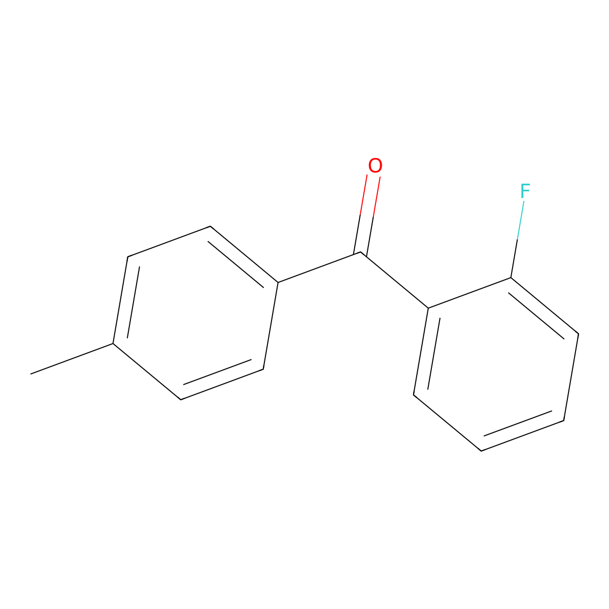 (2-Fluorophenyl)(4-methylphenyl)methanone molecular structure, CAS 68295-43-2