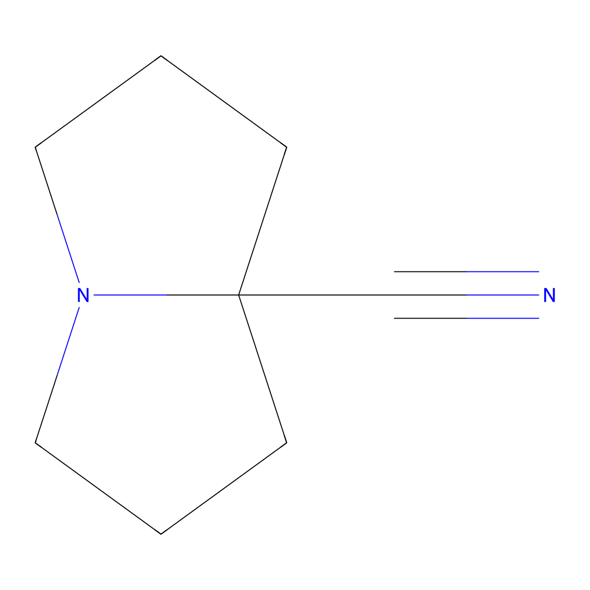 hexahydro-1H-pyrrolizine-7a-carbonitrile molecular structure, CAS 68295-48-7