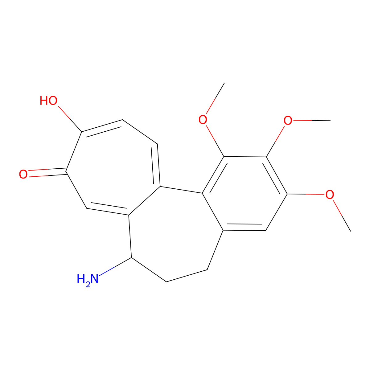 7-amino-10-hydroxy-1,2,3-trimethoxy-6,7-dihydro-5H-benzo[a]heptalen-9-one molecular structure, CAS 68296-64-0