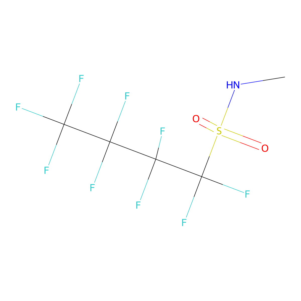 1,1,2,2,3,3,4,4,4-nonafluoro-N-methylbutane-1-sulfonamide molecular structure, CAS 68298-12-4