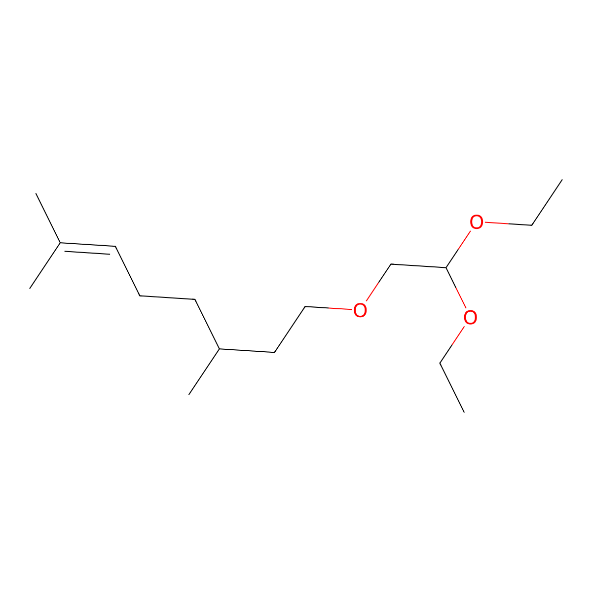 2-Octene, 8-(2,2-diethoxyethoxy)-2,6-dimethyl- molecular structure, CAS 68298-28-2
