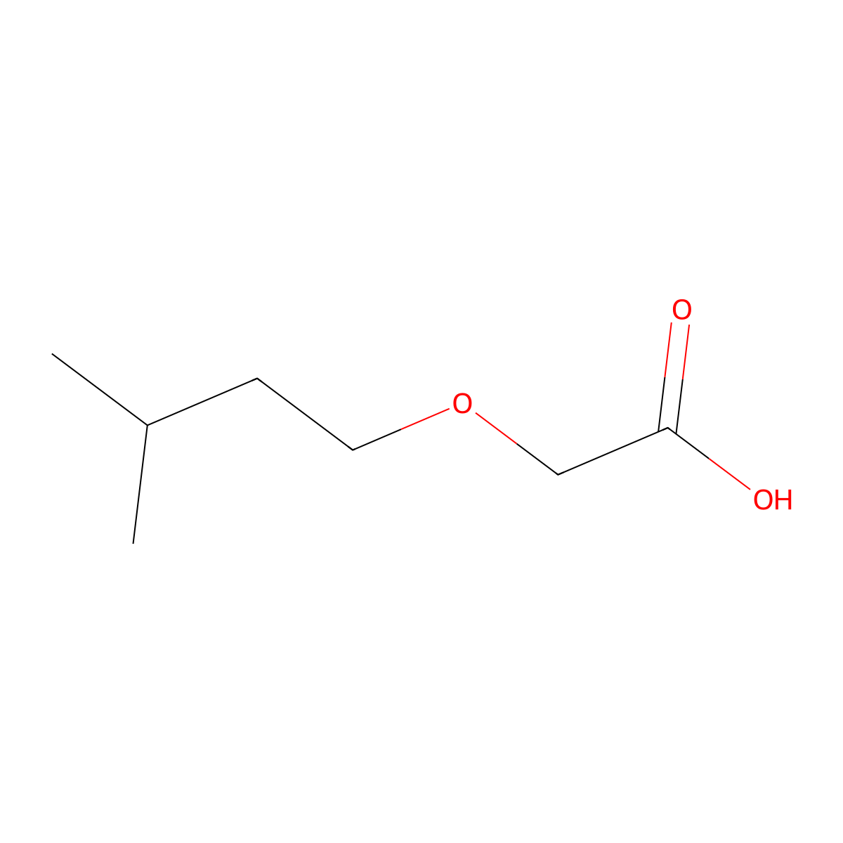 2-(3-Methylbutoxy)acetic acid molecular structure, CAS 68298-29-3