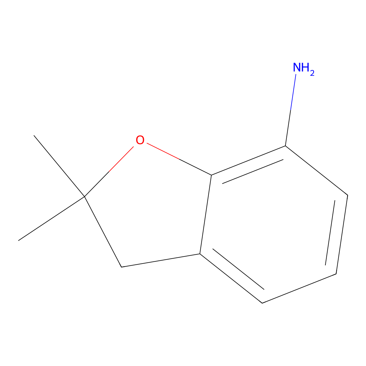 2,2-Dimethyl-2,3-dihydro-1-benzofuran-7-amine molecular structure, CAS 68298-46-4