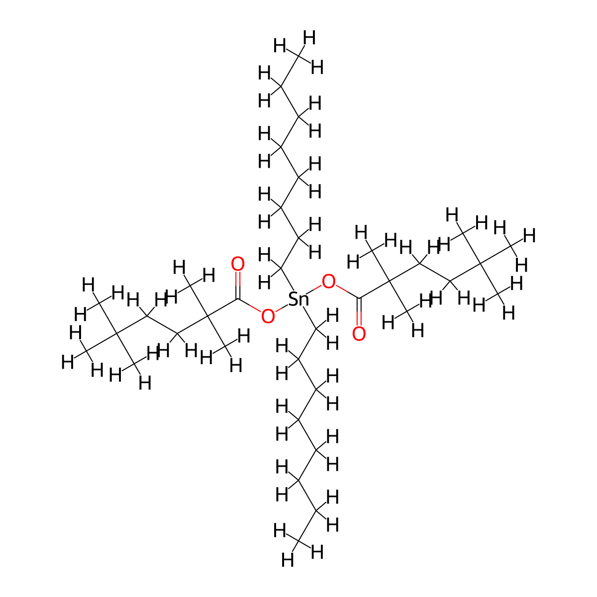 Neodecanoic acid, 1,1'-(dioctylstannylene) ester molecular structure, CAS 68299-15-0
