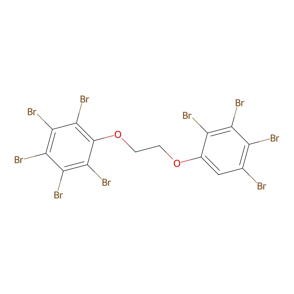 Benzene, 1,2,3,4,5-pentabromo-6-(2-(tetrabromophenoxy)ethoxy)- molecular structure, CAS 68299-26-3