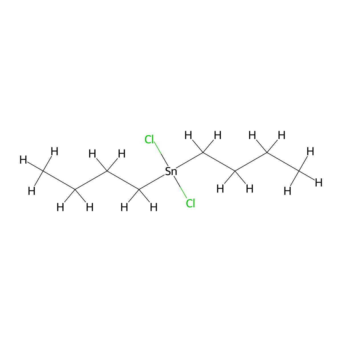 Dibutyltin dichloride molecular structure, CAS 683-18-1