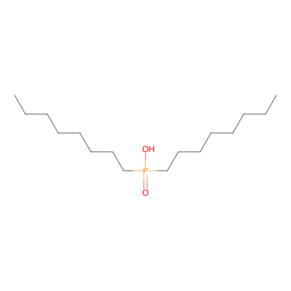 Di-n-octylphosphinic acid molecular structure, CAS 683-19-2