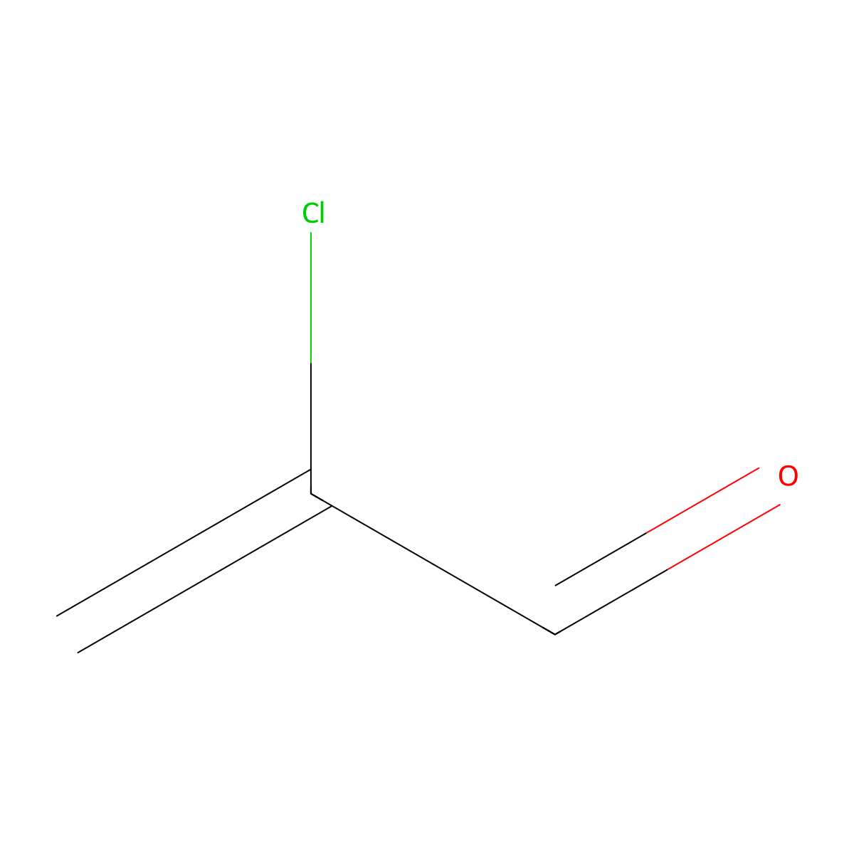 2-Propenal, 2-chloro- molecular structure, CAS 683-51-2