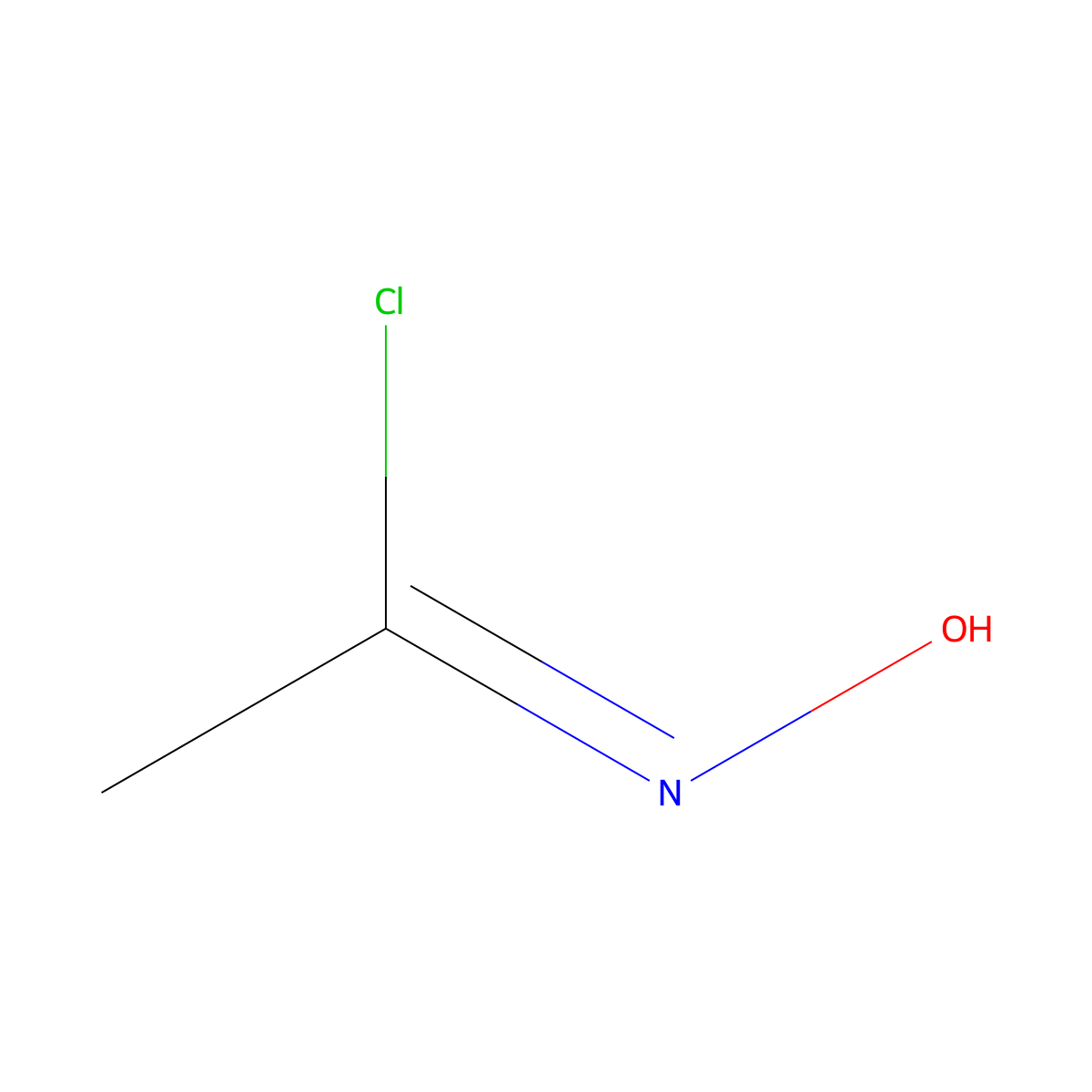 Ethanimidoyl chloride, N-hydroxy- molecular structure, CAS 683-58-9