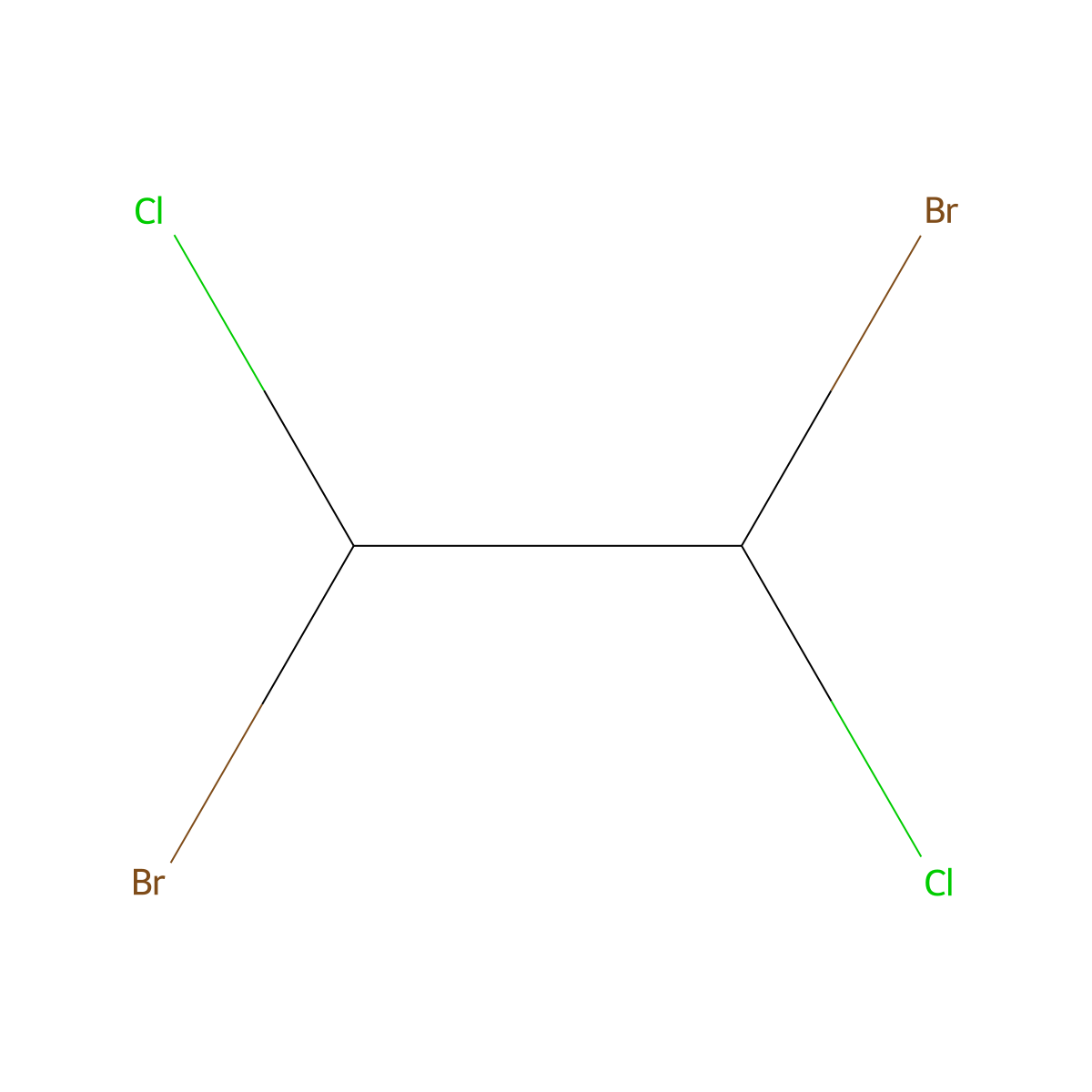 1,2-Dibromo-1,2-dichloroethane molecular structure, CAS 683-68-1