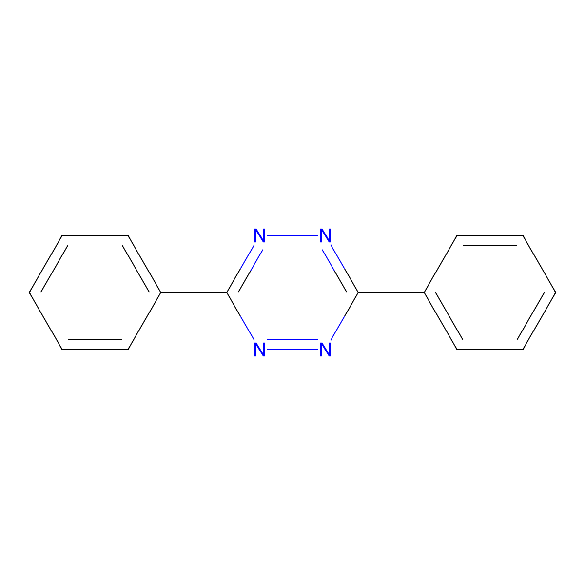 Diphenyl-s-tetrazine molecular structure, CAS 6830-78-0