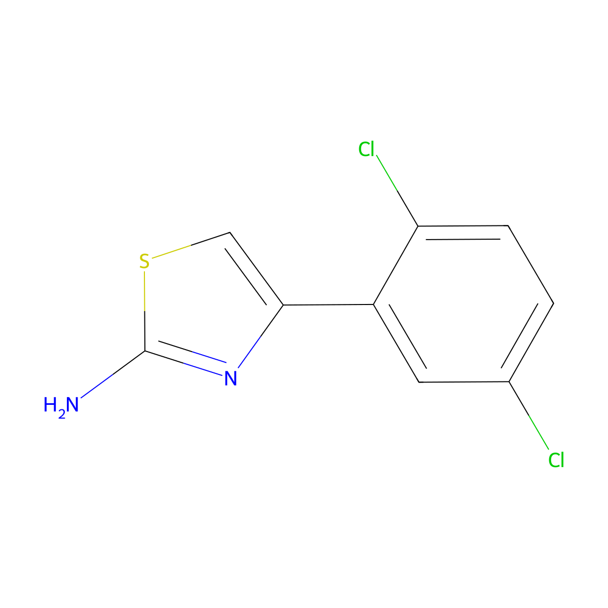 4-(2,5-Dichlorophenyl)-1,3-thiazol-2-amine molecular structure, CAS 68301-45-1