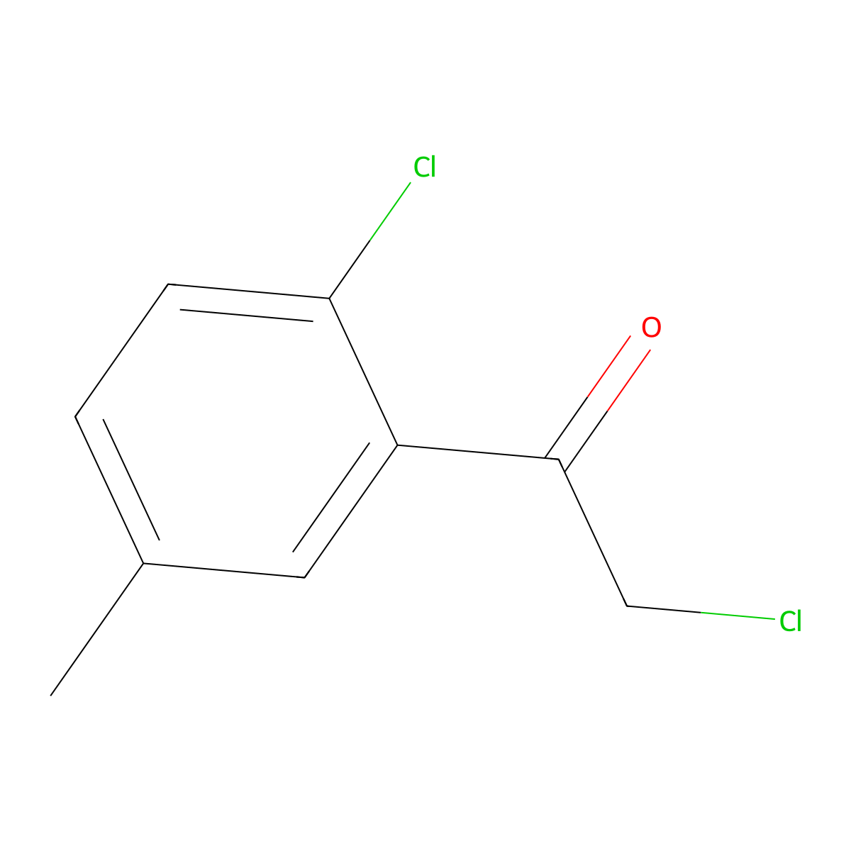 2-Chloro-1-(2-chloro-5-methylphenyl)ethan-1-one molecular structure, CAS 68301-60-0