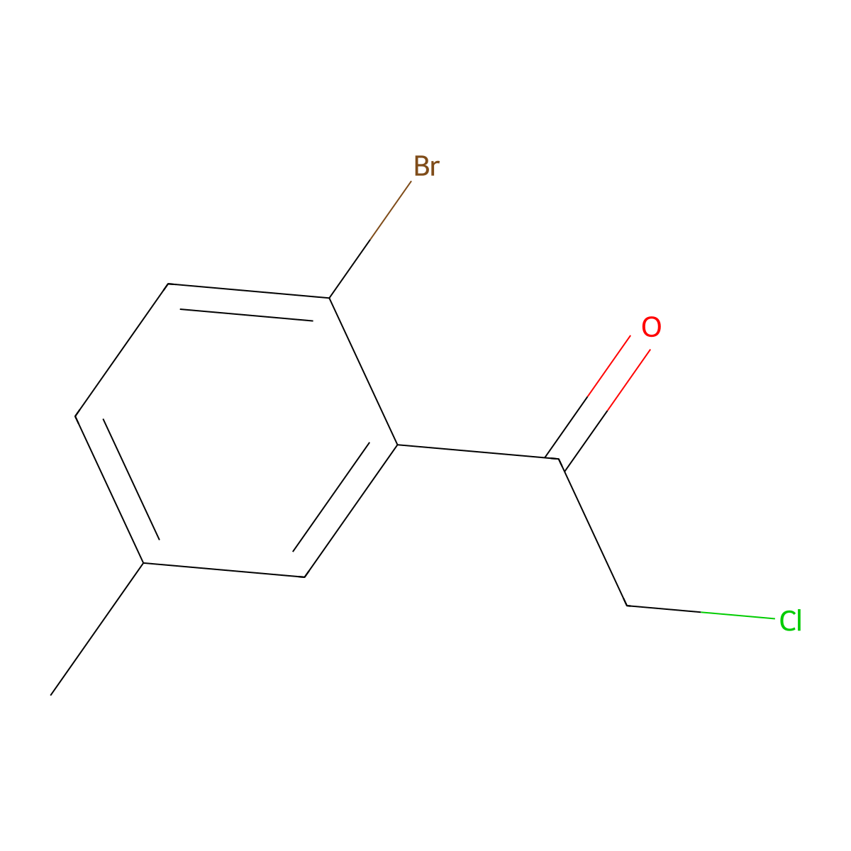 1-(2-Bromo-5-methylphenyl)-2-chloroethan-1-one molecular structure, CAS 68301-61-1