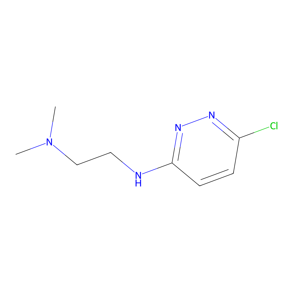 N'-(6-Chloro-pyridazin-3-yl)-N,N-dimethyl-ethane-1,2-diamine molecular structure, CAS 68302-99-8