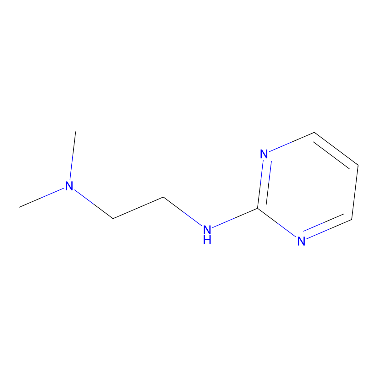 N-[2-(Dimethylamino)ethyl]pyrimidin-2-amine molecular structure, CAS 68303-34-4