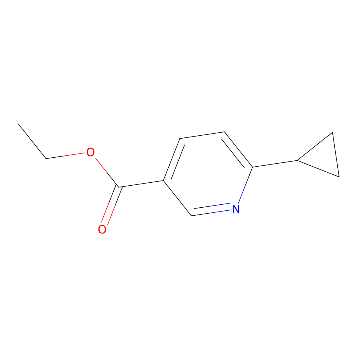 Ethyl 6-cyclopropylnicotinate molecular structure, CAS 68304-28-9