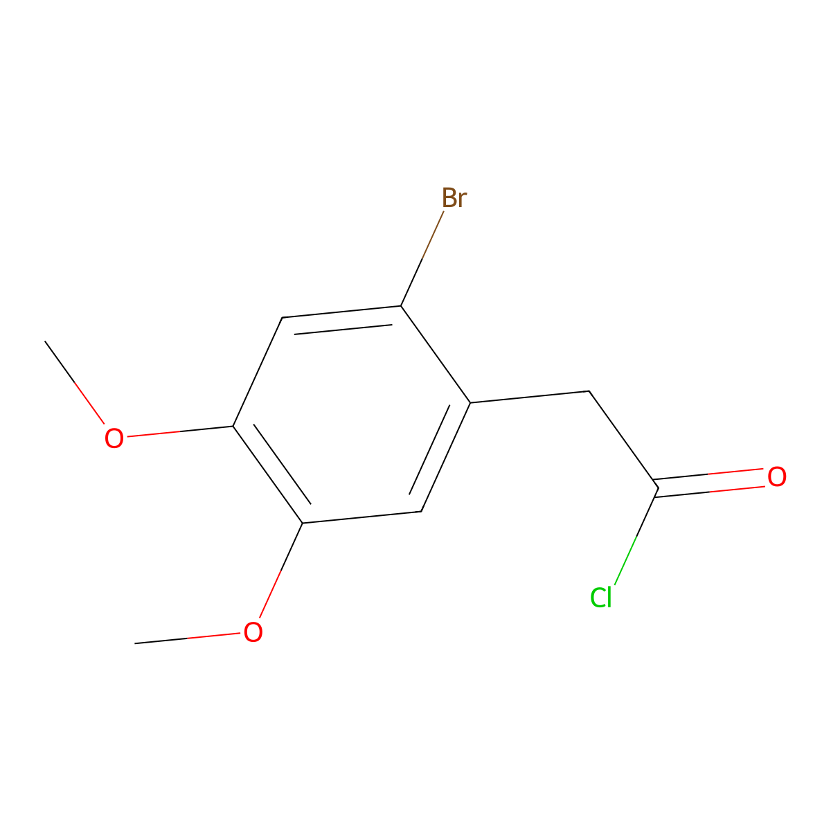 2-(2-Bromo-4,5-dimethoxyphenyl)acetyl chloride molecular structure, CAS 6831-57-8