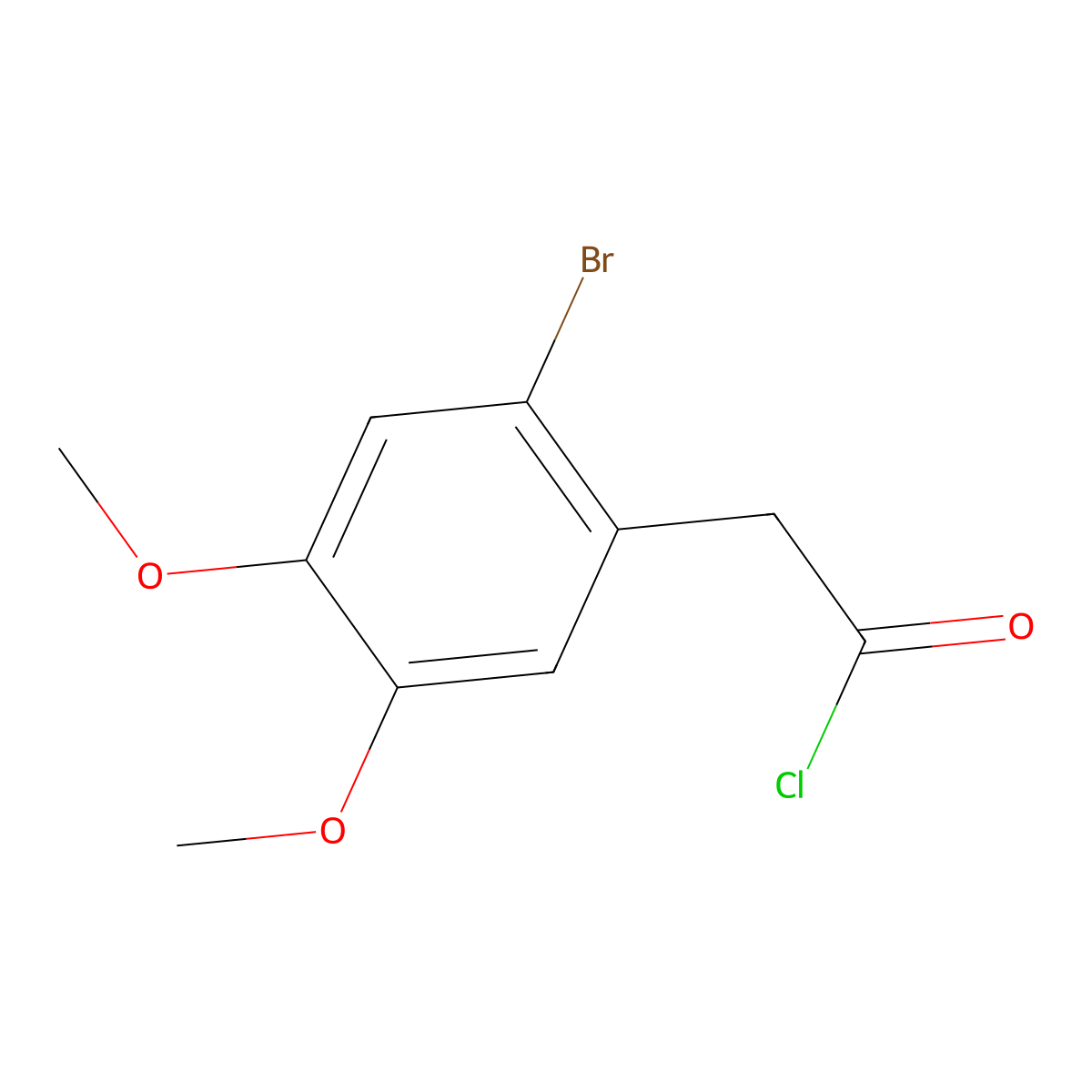 2-(2-Bromo-4,5-dimethoxyphenyl)acetyl chloride molecular structure, CAS 6831-57-8