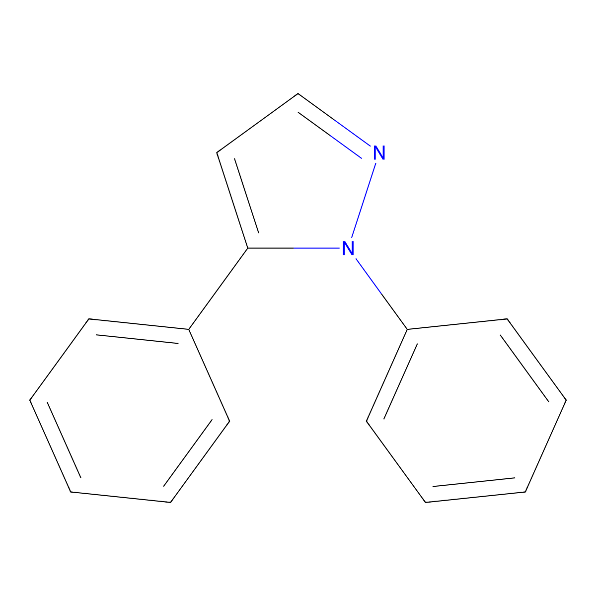 1,5-Diphenyl-1H-pyrazole molecular structure, CAS 6831-89-6