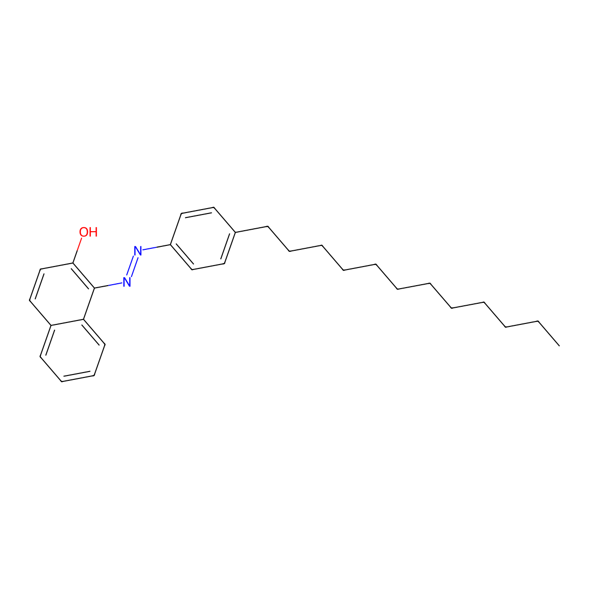 1-(2-(4-Dodecylphenyl)diazenyl)-2-naphthalenol molecular structure, CAS 68310-09-8