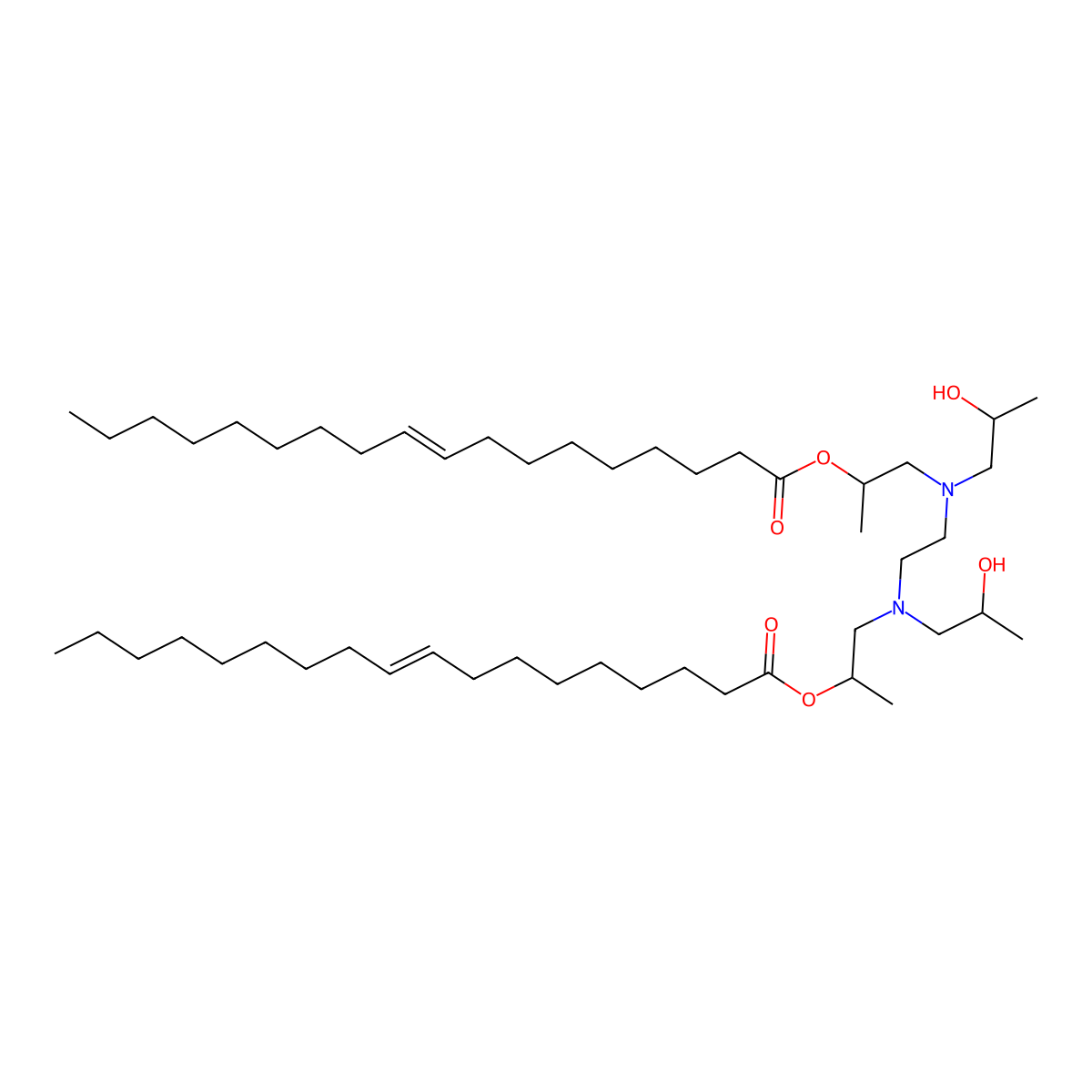 1,1'-[1,2-Ethanediylbis[[(2-hydroxypropyl)imino](1-methyl-2,1-ethanediyl)]] di-(9Z)-9-octadecenoate molecular structure, CAS 68310-11-2