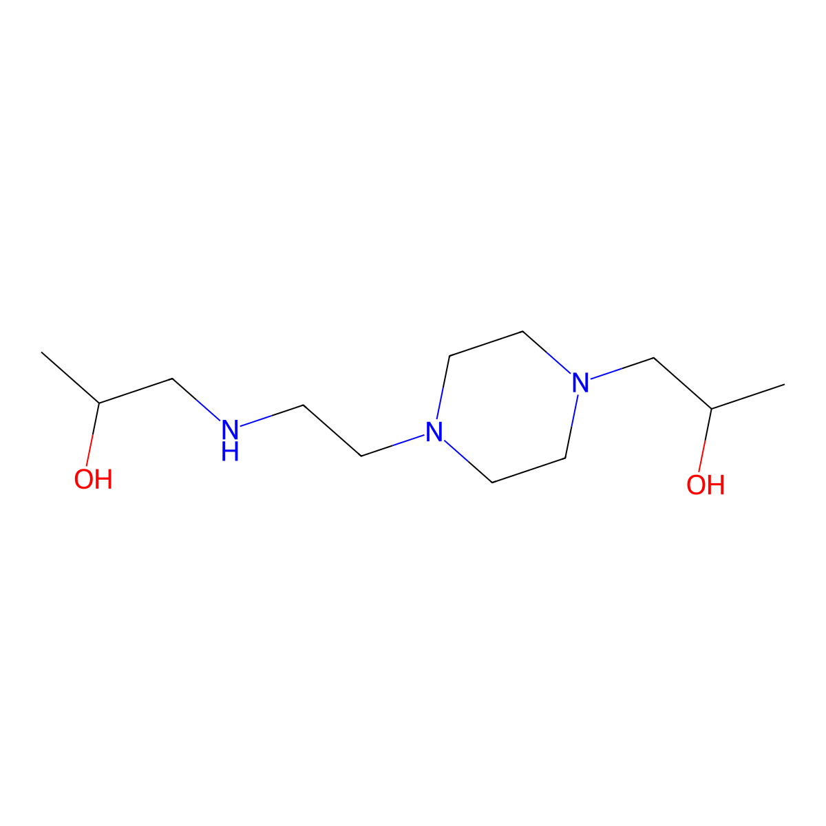 1-Piperazineethanol, 4-(2-((2-hydroxypropyl)amino)ethyl)-alpha-methyl- molecular structure, CAS 68310-64-5