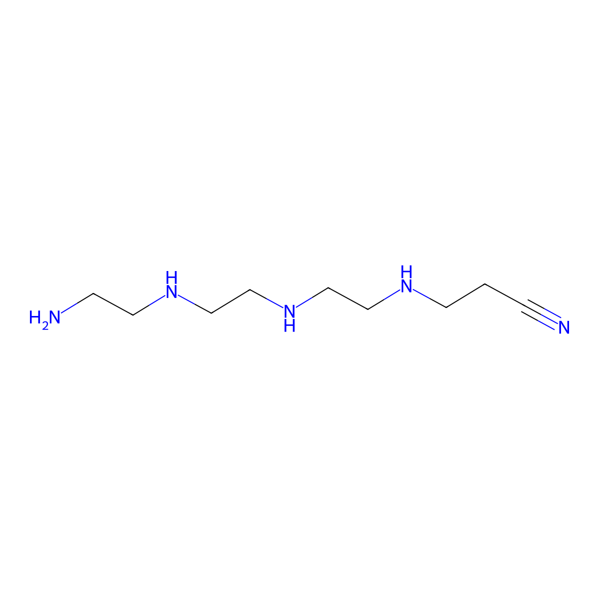 Propanenitrile, 3-[[2-[[2-[(2-aminoethyl)amino]ethyl]amino]ethyl]amino]- molecular structure, CAS 68310-68-9