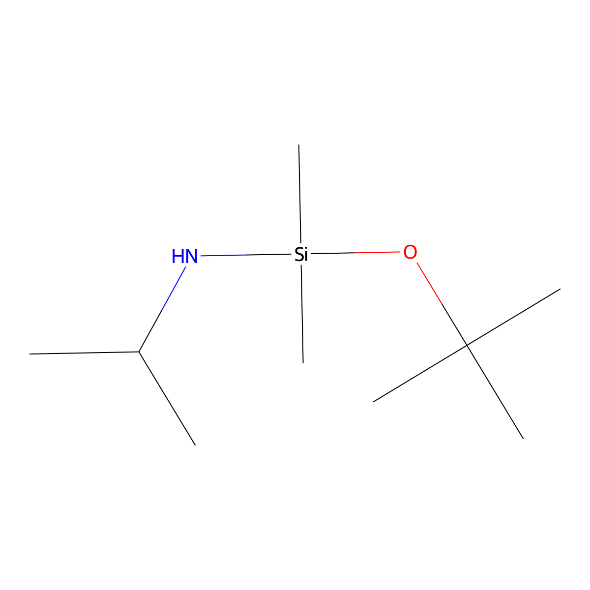 Silanamine, 1-(1,1-dimethylethoxy)-1,1-dimethyl-N-(1-methylethyl)- molecular structure, CAS 68310-81-6