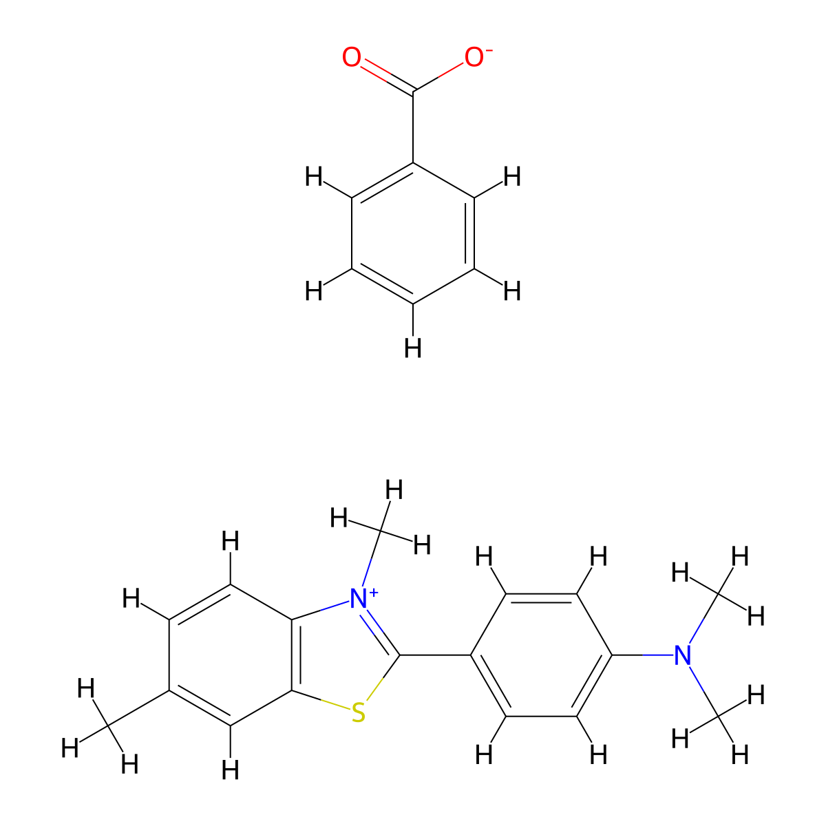 Thioflavin T benzoate molecular structure, CAS 68310-89-4