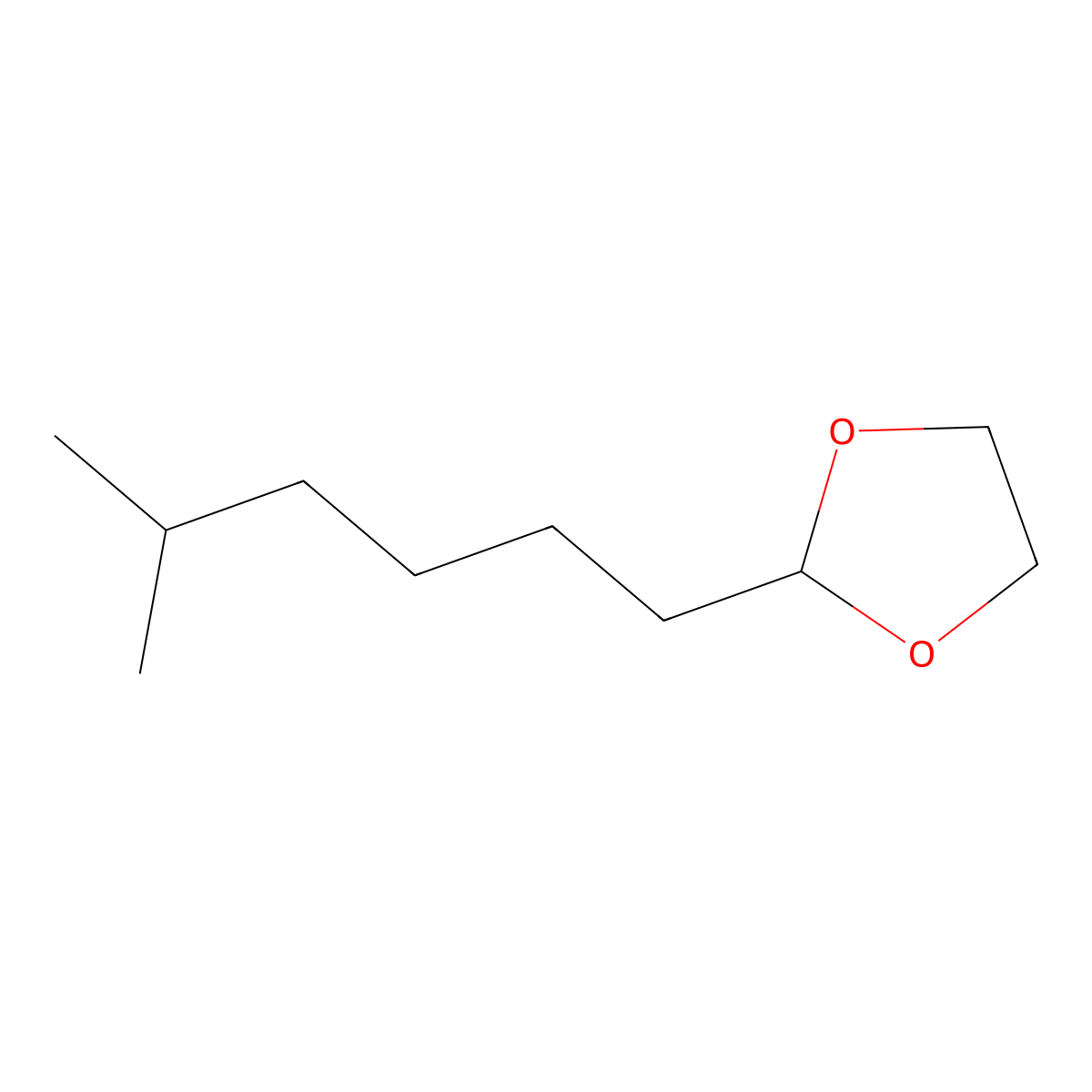 1,3-Dioxolane, 2-isoheptyl- molecular structure, CAS 68311-10-4