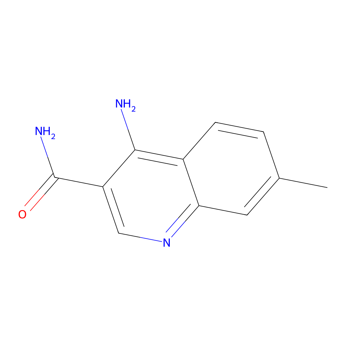 4-Amino-7-methylquinoline-3-carboxamide molecular structure, CAS 68313-35-9