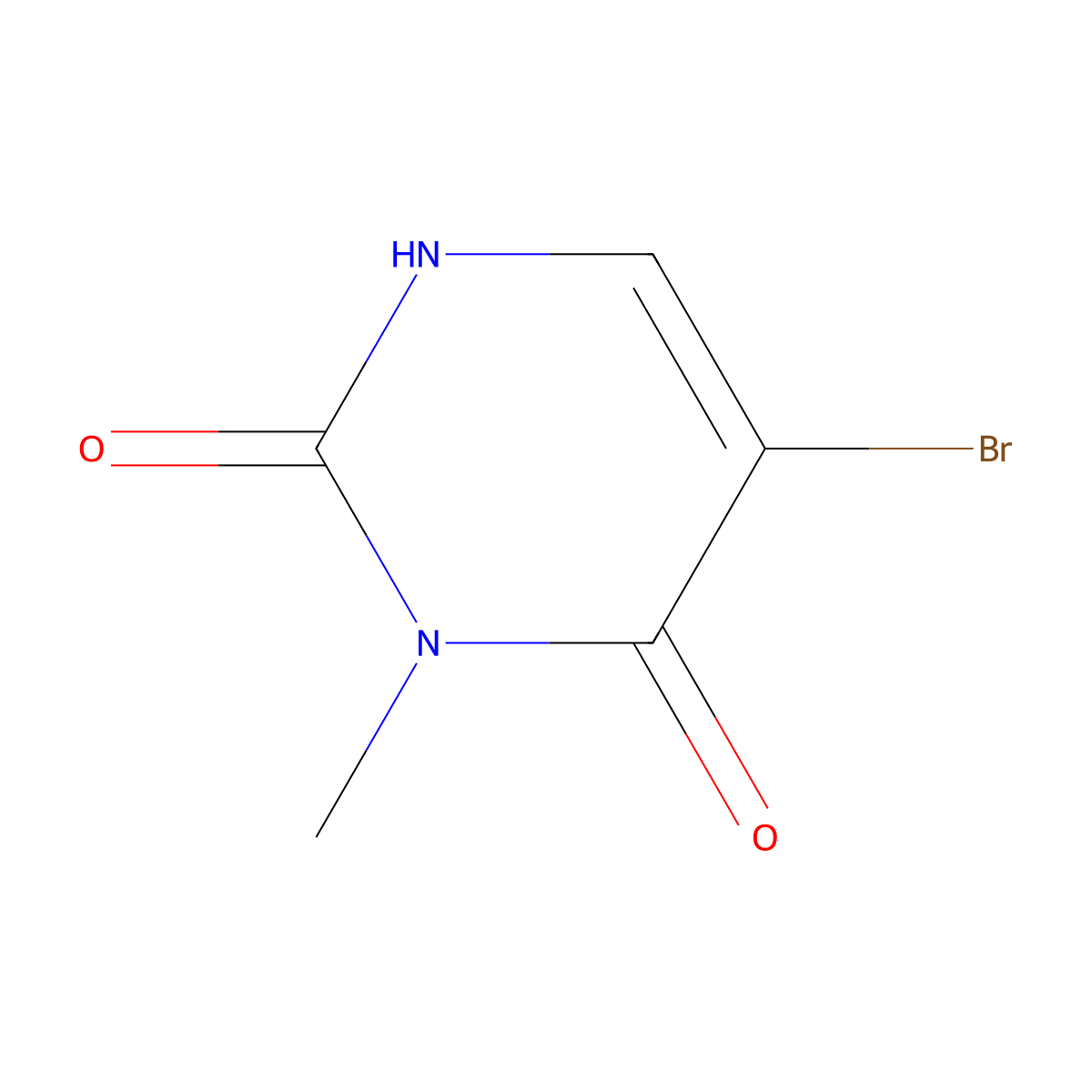 5-Bromo-3-methylpyrimidine-2,4(1h,3h)-dione molecular structure, CAS 6832-03-7
