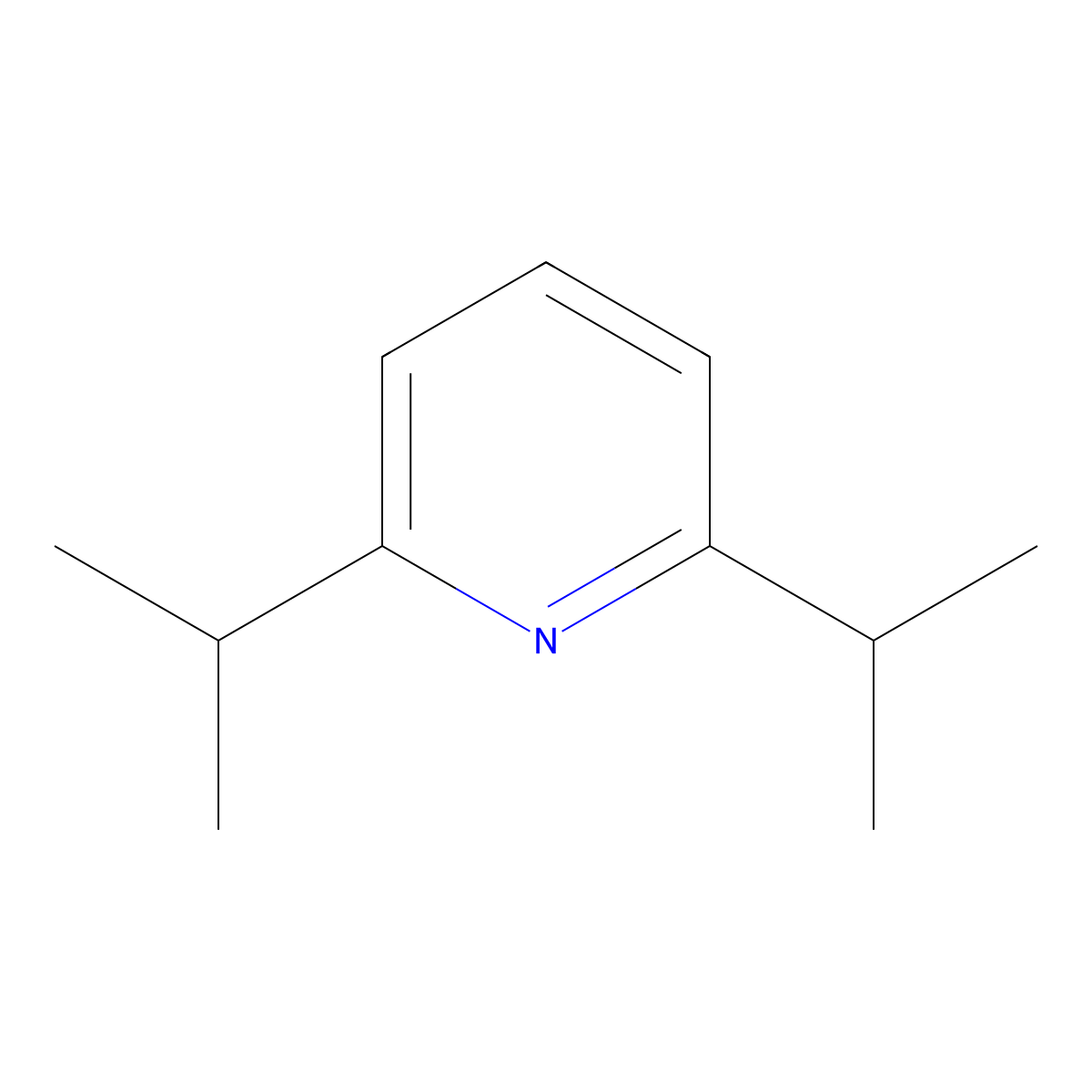 2,6-Diisopropylpyridine molecular structure, CAS 6832-21-9