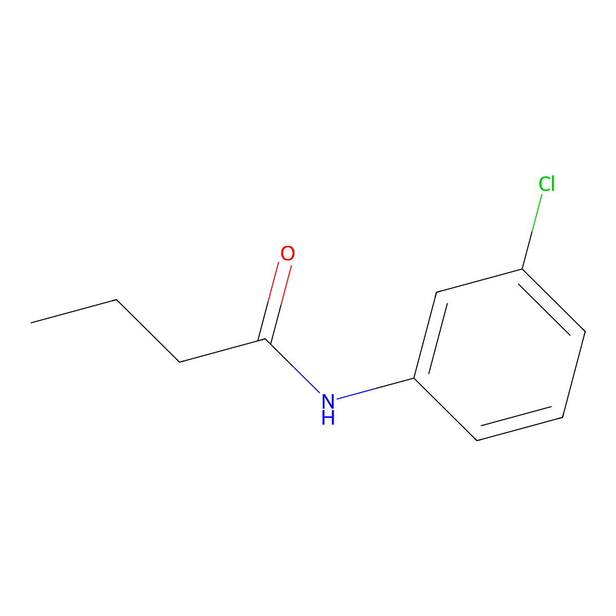 N-(3-chlorophenyl)butanamide molecular structure, CAS 6832-93-5